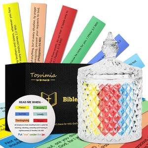lot 53524 image: FACTORY SEALED - Bible Verse Jar (NIV), Read Me When Bible Verses Jar, Christian Birthday Gifts for Women Men Mom Dad Friend, Easter Basket Stuffers, Christmas & Mothers Day Gift, Scripture Prayer Cards Hope Jar