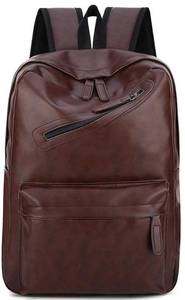 lot 53531 image: (UNUSED) Leather Backpack 16.1 inch Laptop Bag Travel Casual Computer Backpack College Business Work Shoulder Bags Waterproof (Brown)