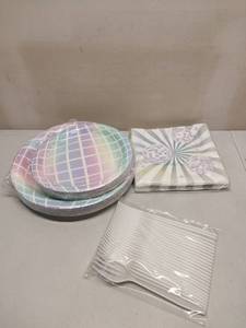 lot 53554 image: Disco Party themed plates and napkins