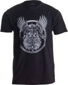 lot 53562 image: (UNUSED) Ann Arbor T-shirt Co. Odin, Norse Mythology God Valkyrie Valhalla Viking Raven Nordic Thor T-Shirt - 3X-Large - Black