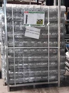 lot 4133 image: Unused KJ 10 Rolls of Hot-Dipped Heavy Duty 14gauge Knotted Galvanized Wire Mesh Field Fence - K1230 - 4ft X 100ft Roll