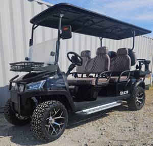 lot 102 image: Extremely Nice 2025 Unused 6-Person SDLGC100 Golf Cart 5000W 72V-50 Mile Range-6 Luxury Seats w Headrests-DOT Seat Belts-DOT Acrylic Foldable Windshield-Headlights-Tail Lights-Turn Signals-Rear View Mirror-Horn-Rear Camera-LSUV Legal