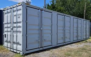 lot 72 image: 2025 One Way Use - 40 Long High Cube Container with Double Rear & Four (4) Side Double Doors - Used One Time To Ship To Mother Road Auctions & Sales -Weather, Rodent & FireproofDelivery Available MMPU1071480