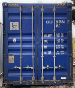 lot 79 image: 2025 One Way Use - 40 Long High Cube Container with Double Rear Doors w Lockbox - Used One Time To Ship To Mother Road Auctions & Sales -Weather, Rodent & FireproofDelivery Available - Rollback or Straight Bed Blue CICU2805649
