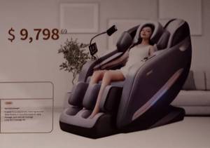 lot 4323 image: 2025 - Unused IRMC High End Massage Chair w AI Technology & Voice Control-Hot Compress-Large Touch Screen-Zero Gravity Mode-360 Degree Airbag-Bluetooth-6 Modes-Hand or Roller Massage-Retails $9798.69