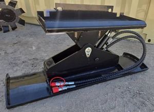 lot 4262 image: Unused 2025 IRLB Bulldozer Attachment for Mini Skid Steer - Hydraulic Tilt & Angle 0-30 degrees - 8-Ton Frame & Heavy-Duty Steel Blade for Efficient Pushing - Quick Attach Compatible 39.5in x 27.5in x 21.5in 285lbs