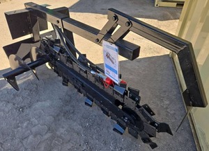 lot 4280 image: Unused 2025 IRLT Industrial-Grade Hydraulic Trencher Attachment Designed for Mini Skid Steer Loaders - Built for Durability & Precision Performance Across Soil, Clay & Rocky Ground Conditions