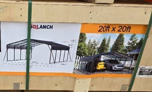 lot 4227 image: SDLanch High End Carport Shelter SDLC2020 - 20x20 Heavy-Duty Carport Shelter