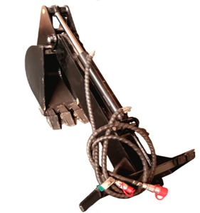 lot 4260 image: Unused 2025 IRLD Digger Arm Backhoe Attachment for Mini Skid Steer - Heavy Duty Built for Tough Ground Conditions - Quick Connect System - 52x22.5x31.5in - 8in Bucket Width - 245bs