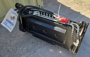 lot 4266 image: Unused 2025 Industrial-Grade Hydraulic 4-in-1 Bucket Attachment Designed for Mini Skid Steer Loaders - Quick Change System - High Strength Steel Construction w Durable Hydraulic Lines