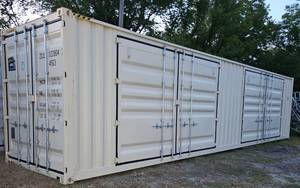 lot 77 image: 2025 40 Long 9.5 Tall High Cube Container with Double Rear & Two (2) Side Double Doors - Used One Time To Ship To Mother Road Auctions & SalesWeather, Rodent & FireproofDelivery Available ZXJU0228043