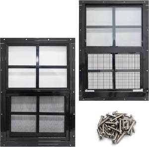 lot 7857 image: $53 NeatiEase Shed Window 12x18 with Glass & Screen, 2 Pack