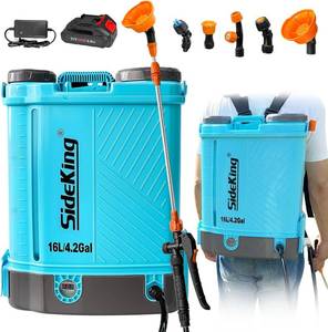 lot 7862 image: $93 4 Gal Battery Backpack Sprayer, 0-100 PSI, Makita 18V Compatible