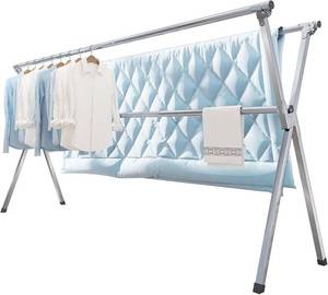 lot 7887 image: $57 Clothes Drying Rack 95 Folding IndoorOutdoor, Heavy Duty