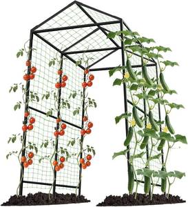 lot 7888 image: $70 Metal Garden Arch Trellis, 7.1FT Tall for Climbing Plants, Black.