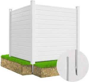 lot 7892 image: $178 ACTrash Fence 50Wx50H Enclosure Vinyl Privacy (2-Pack)