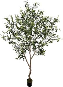 lot 7898 image: $190 Artificial Olive Tree 7ft Tall, Faux for Home Decor Indoor