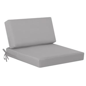 lot 7903 image: $60 Outdoor Cushions 26.5 x 26.5 Grey - idee-home Waterproof Seat Pad