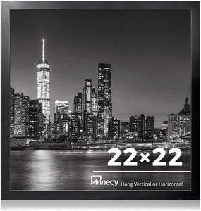 lot 7906 image: Annecy 22x22 Picture Frame Black, Classic Minimalist Wall Decor