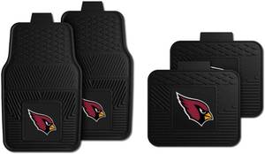 lot 7908 image: $61 Fanmats Arizona Cardinals Car Mats Set - 3D Logo, 29 x17 Front