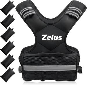lot 7927 image: ZELUS Weighted Vest Adjustable 11-32lb for Workouts