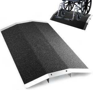 lot 7931 image: $130 27.7 L x 1.5 H Aluminum Wheelchair Ramp - Non-Slip Surface