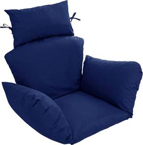 lot 7941 image: $50 Egg Chair Cushion Outdoor Hanging Chair Cushion, Navy Blue