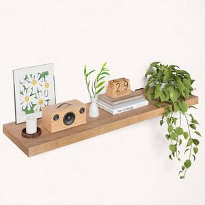 lot 7943 image: $109 36 Inch Oak Floating Shelves, 10 Deep Rustic Live Edge