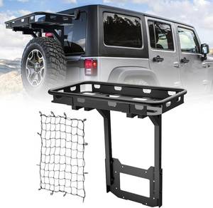lot 7953 image: $239 SUORTO Wrangler JK Rear Cargo Basket for 2007-2018 Jeep JK
