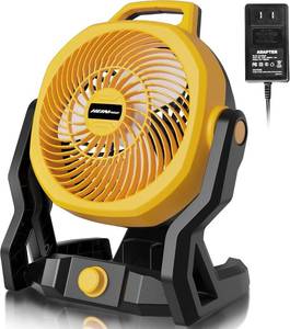 lot 7959 image: $66 Battery Fan, Dewalt 20V, AC, 650 CFM, 30dB, Portable.