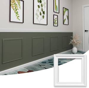 lot 7978 image: Wall Molding Kit, Pre-Cut Wainscoting Panels, 4 Bottom Frames