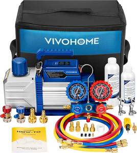 lot 7987 image: $200 VIVOHOME 110V 12 HP HVAC Vacuum Pump and Gauge Kit