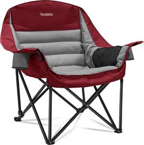 lot 7997 image: $71 Oversized Camping Chair, Portable, Heavy Duty, 400lbs, Style 3