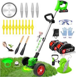 lot 8000 image: $78 Electric Weed Wacker Cordless 21V, 3 in 1 TrimmerEdgerBrush