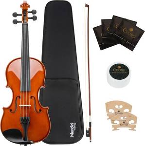 lot 8024 image: $95 Mendini 14-Inch Solid Wood Violin Set for Beginners