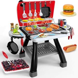 lot 8032 image: Kids BBQ Grill Kitchen Playset with Smoke, Sound & Light