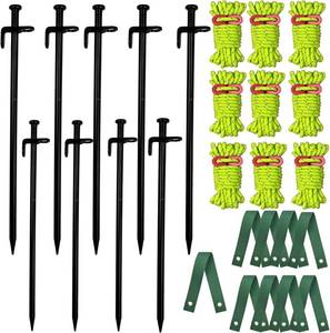 lot 8036 image: Heavy Duty Tree Stake Kit, Steel Supports, Anchor Kit & Straps