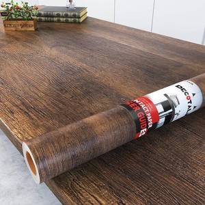 lot 8047 image: Wood Grain Peel & Stick Wallpaper 12x120in