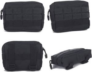 lot 8084 image: Molle Tactical Admin Pouch - Nylon EDC Bag for Outdoor (Black)