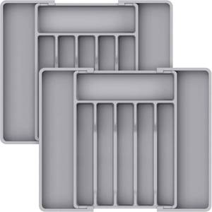 lot 8087 image: Lifewit Silverware Drawer Organizer, Expandable Utensil Tray (1)