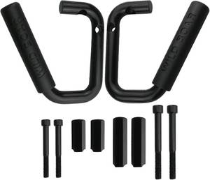 lot 8103 image: Pack of 2 Front Grab Bar Handles Black for 2007-2017 Jeep JK
