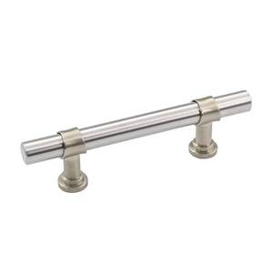 lot 8108 image: Cabinet Handles Nickel T Bar 96mm (Hole Spacing) 10 count