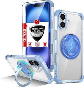 lot 8116 image: iPhone 16 Plus Case Magnetic MagSafe, 2 Screen Protectors, Blue