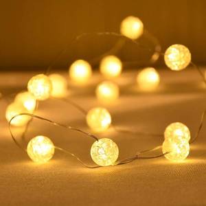 lot 8117 image: Globe String Lights, 10ft 30 LED Battery Operated Waterproof