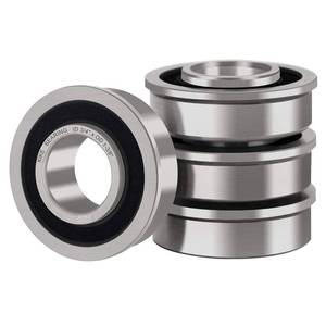 lot 8120 image: XiKe 4 Pcs Flanged Ball Bearings ID 34 x OD 1-38