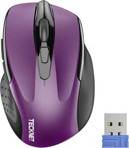 lot 8142 image: TECKNET Wireless Mouse, 2.4G Ergonomic, 6 Buttons, 2600 DPI