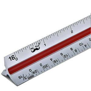 lot 8143 image: Mr. Pen Aluminum Architectural Scale Ruler, 12, Color-Coded