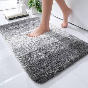 lot 8162 image: OLANLY Bath Mat 24x16, Soft Microfiber, Quick Dry, Grey