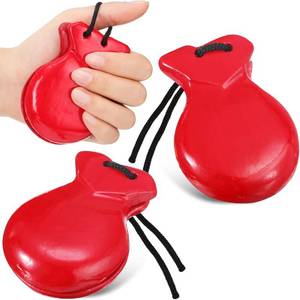 lot 8167 image: 2 Pack Spanish Castanets, Traditional Wood, Adults & Kids