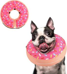 lot 8185 image: Supet Inflatable Dog Cone Collar, Soft Donut, Medium